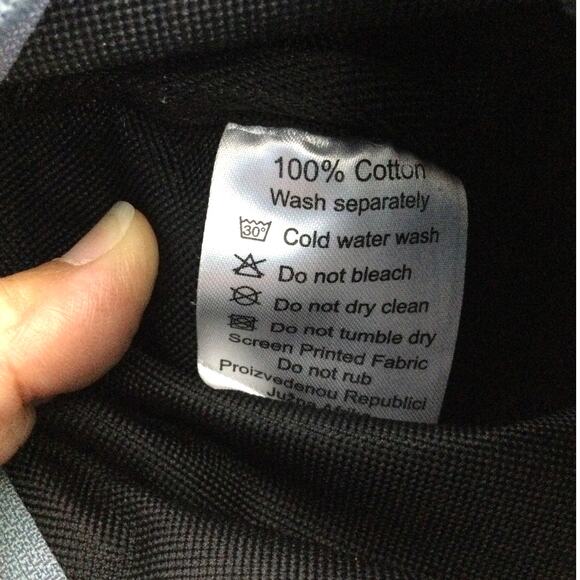 Adriana Fish Zippered Gray Red Screen Printed Fabric Crossbody - Picture 6 of 10